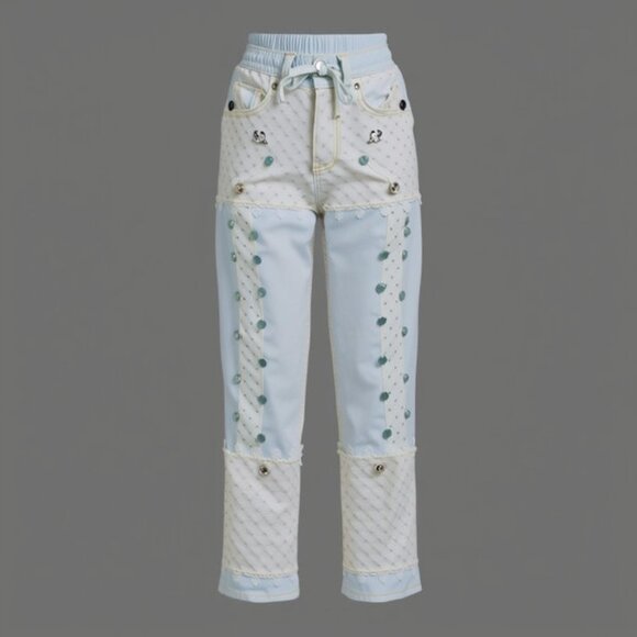 Embroidery Cargo Pants